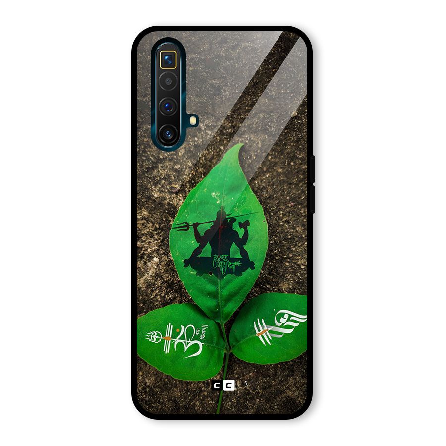 Green Leaf Shiva Glass Back Case for Realme X3