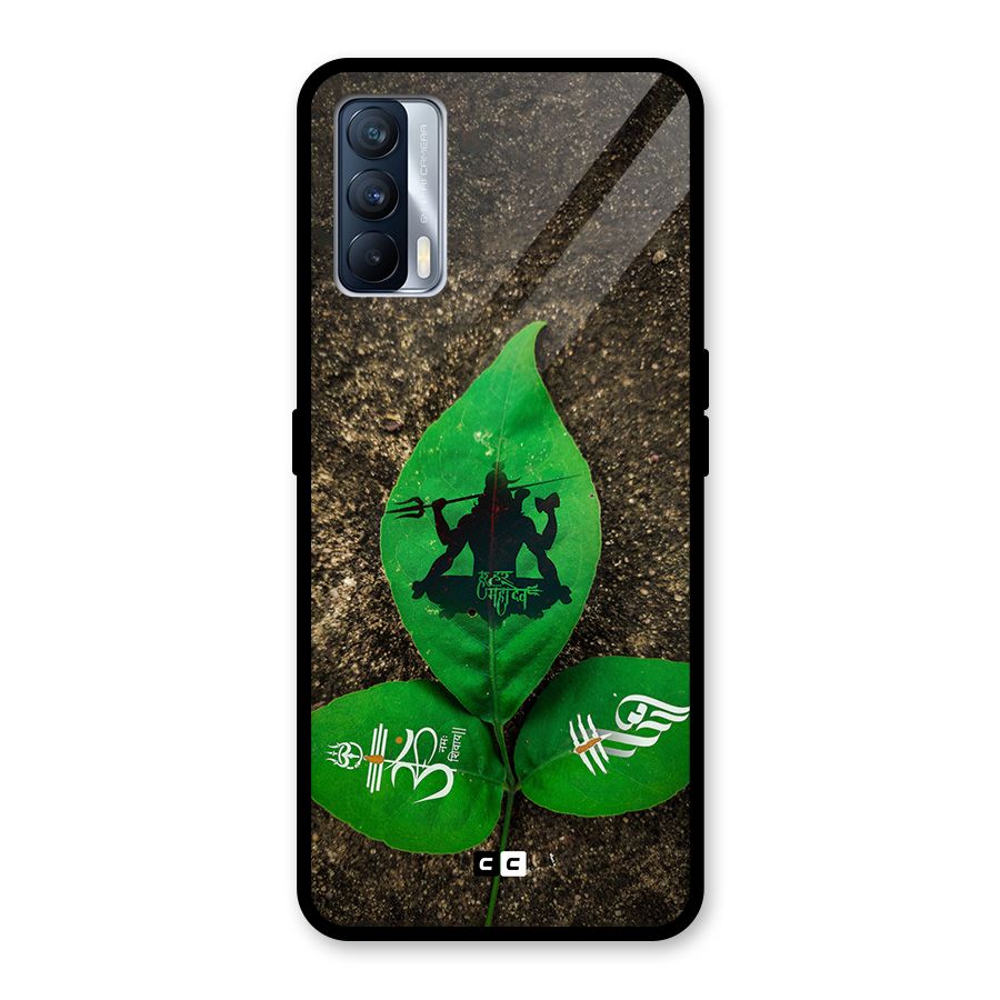 Green Leaf Shiva Glass Back Case for Realme X7