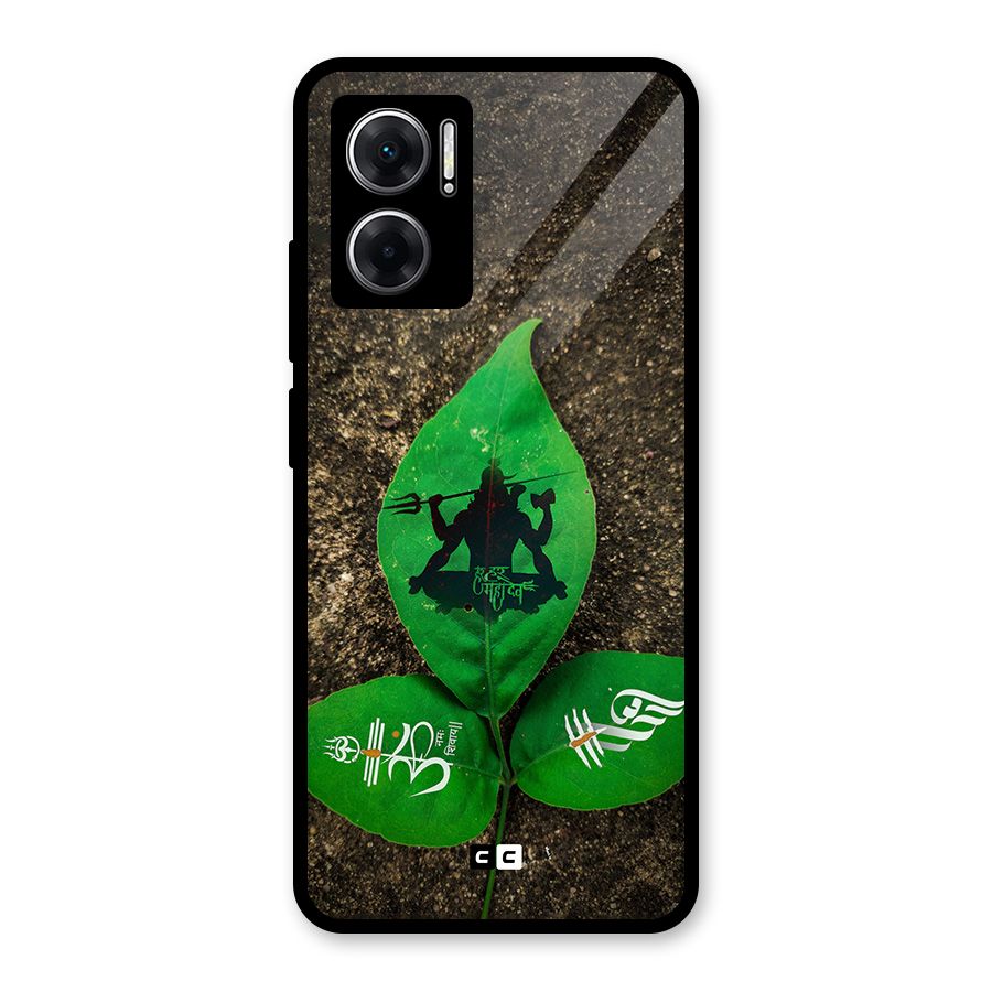 Green Leaf Shiva Glass Back Case for Redmi 11 Prime 5G