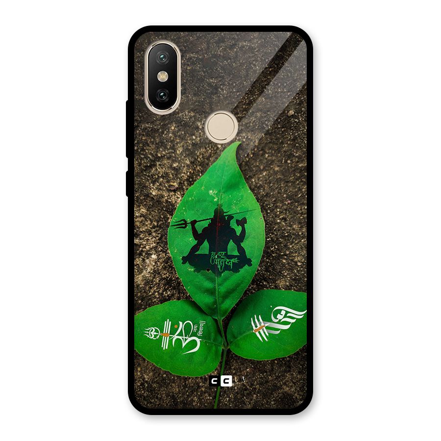 Green Leaf Shiva Glass Back Case for Redmi A2