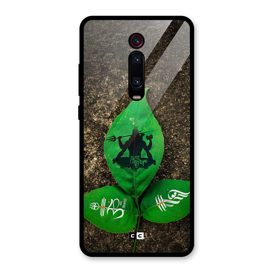 Green Leaf Shiva Glass Back Case for Redmi K20