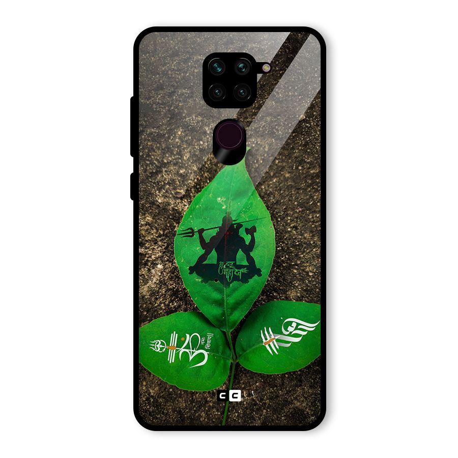 Green Leaf Shiva Glass Back Case for Redmi Note 9
