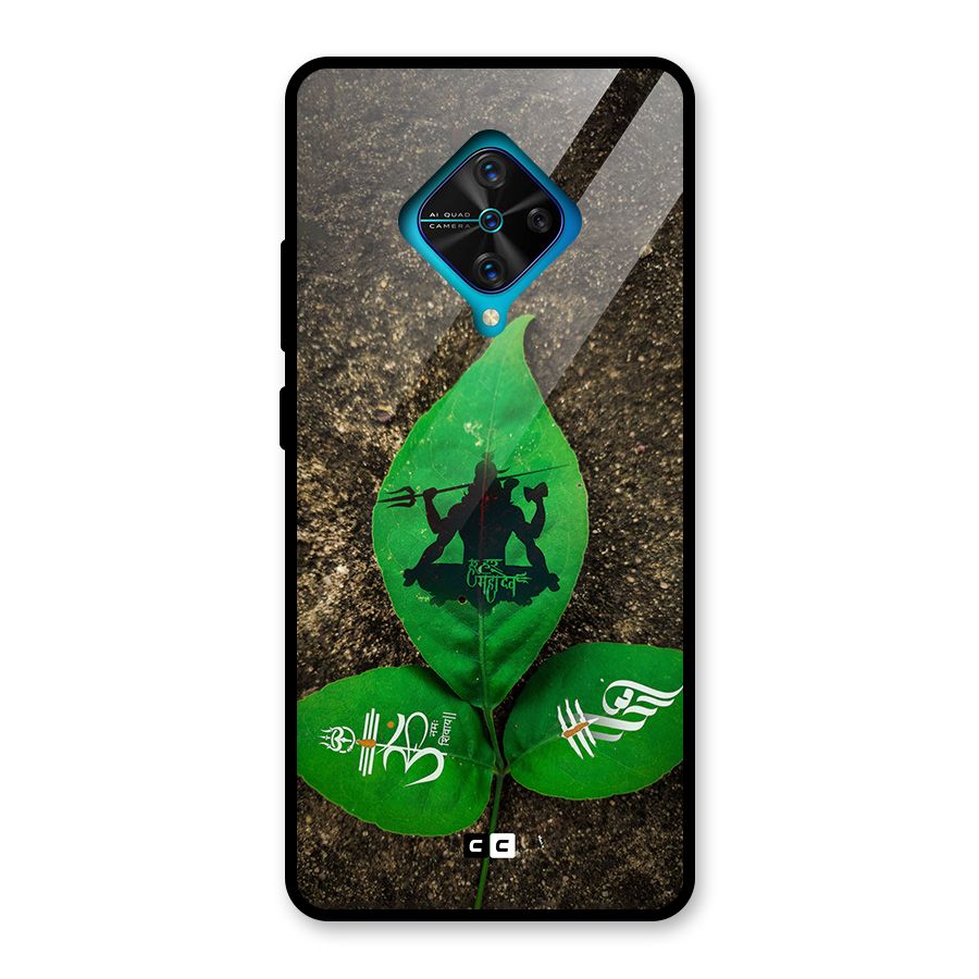 Green Leaf Shiva Glass Back Case for Vivo S1 Pro