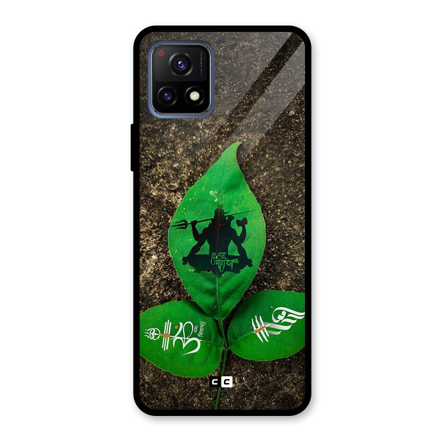 Green Leaf Shiva Glass Back Case for Vivo Y72 5G