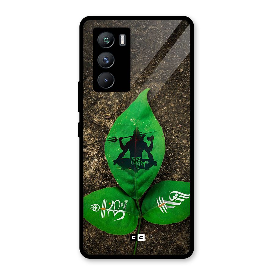 Green Leaf Shiva Glass Back Case for Vivo iQOO 9 SE