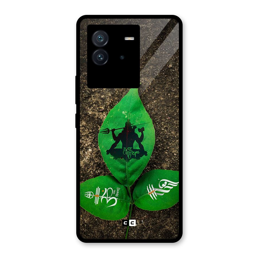 Green Leaf Shiva Glass Back Case for Vivo iQOO Neo 6 5G