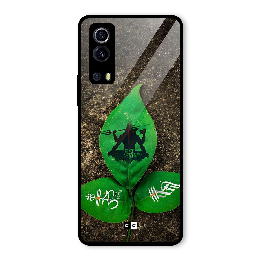 Green Leaf Shiva Glass Back Case for Vivo iQOO Z3