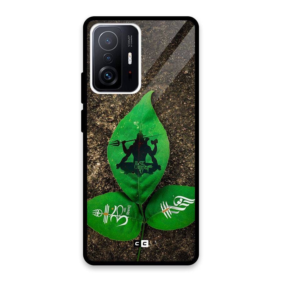 Green Leaf Shiva Glass Back Case for Xiaomi 11T Pro
