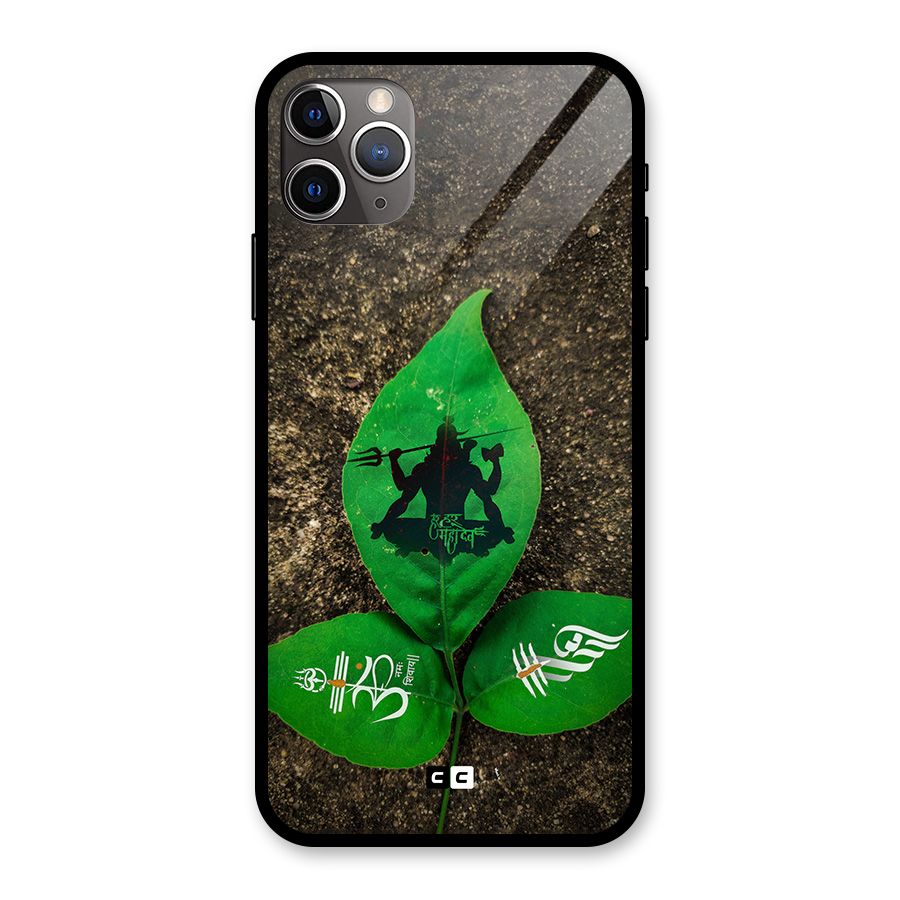 Green Leaf Shiva Glass Back Case for iPhone 11 Pro Max