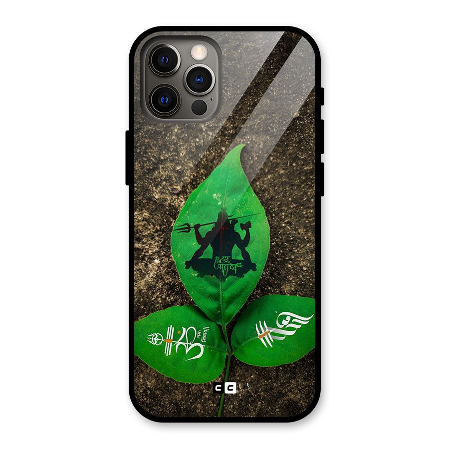 Green Leaf Shiva Glass Back Case for iPhone 12 Pro