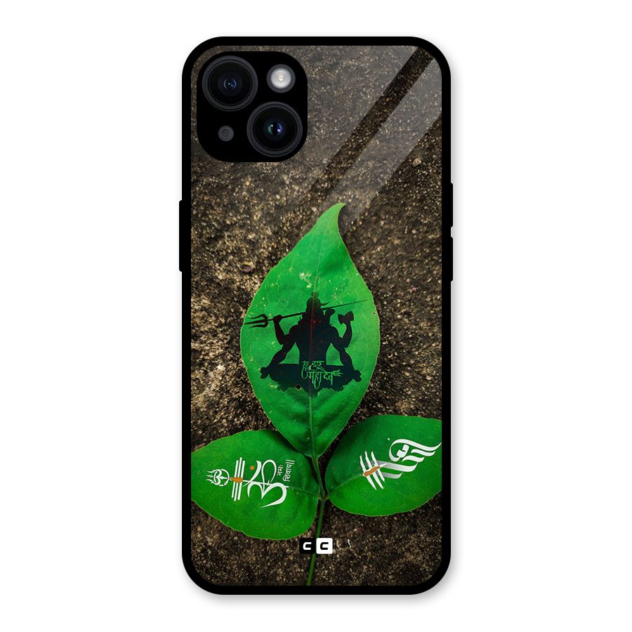 Green Leaf Shiva Glass Back Case for iPhone 14