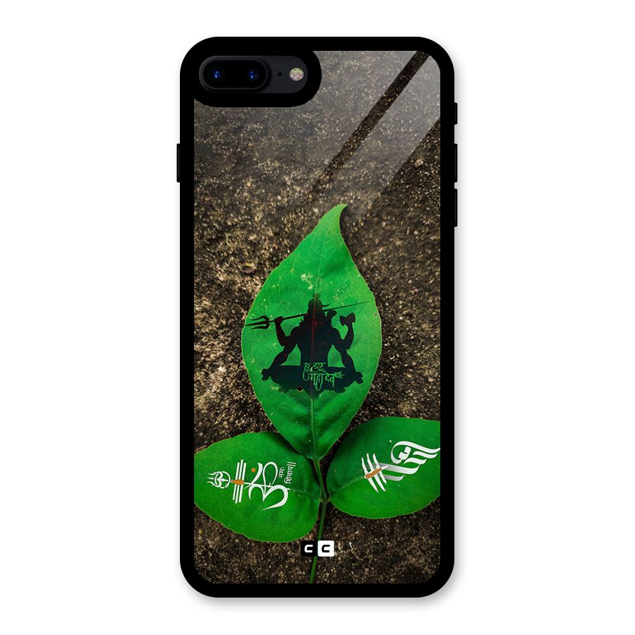 Green Leaf Shiva Glass Back Case for iPhone 7 Plus
