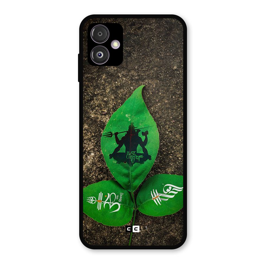 Green Leaf Shiva Metal Back Case for Galaxy F14