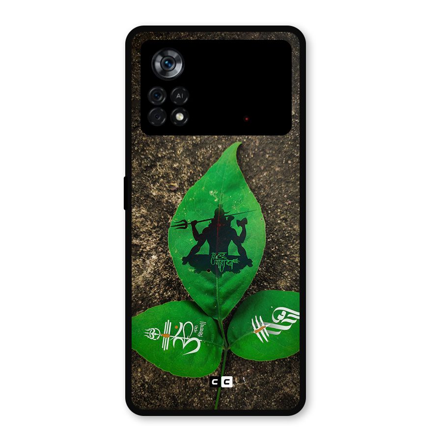 Green Leaf Shiva Metal Back Case for Poco X4 Pro 5G