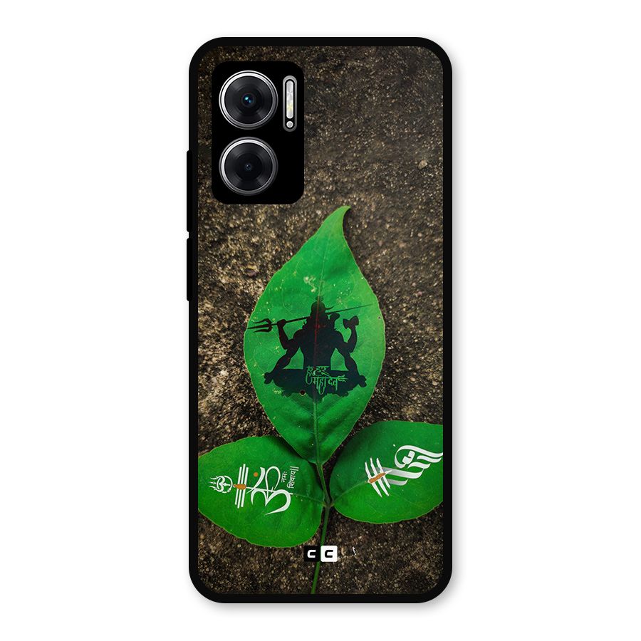 Green Leaf Shiva Metal Back Case for Redmi 11 Prime 5G
