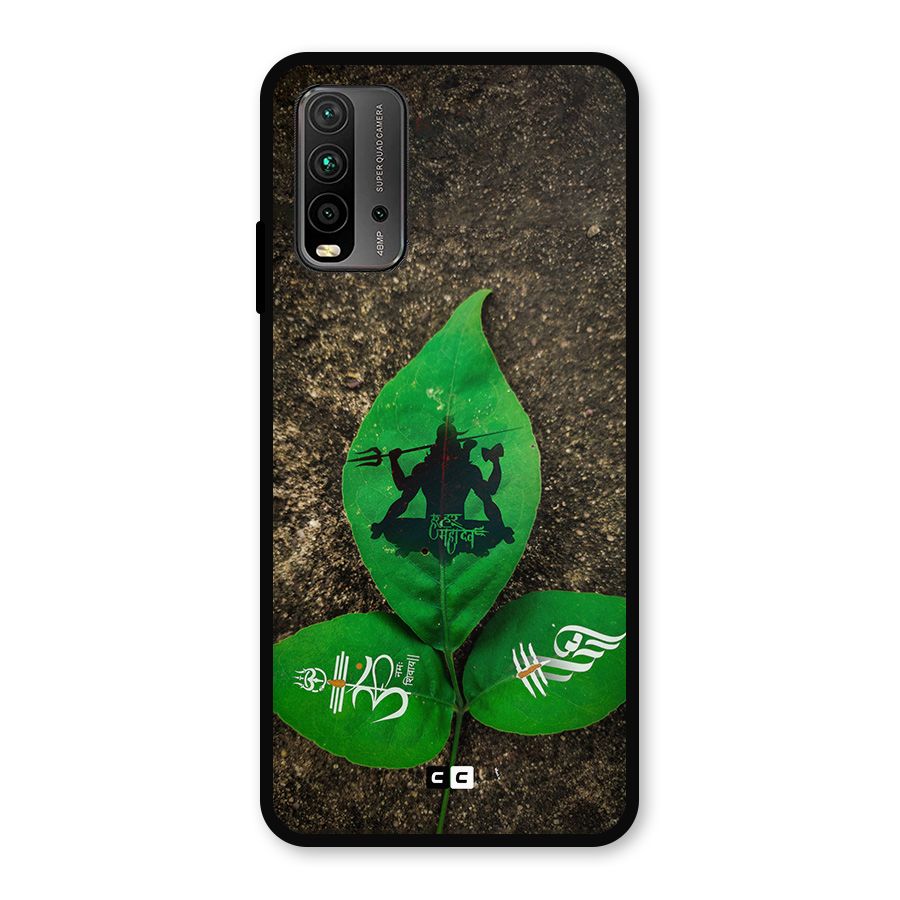 Green Leaf Shiva Metal Back Case for Redmi 9 Power