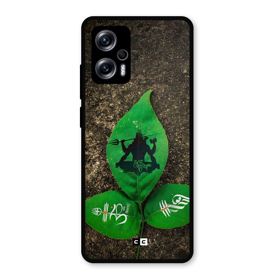 Green Leaf Shiva Metal Back Case for Redmi K50i