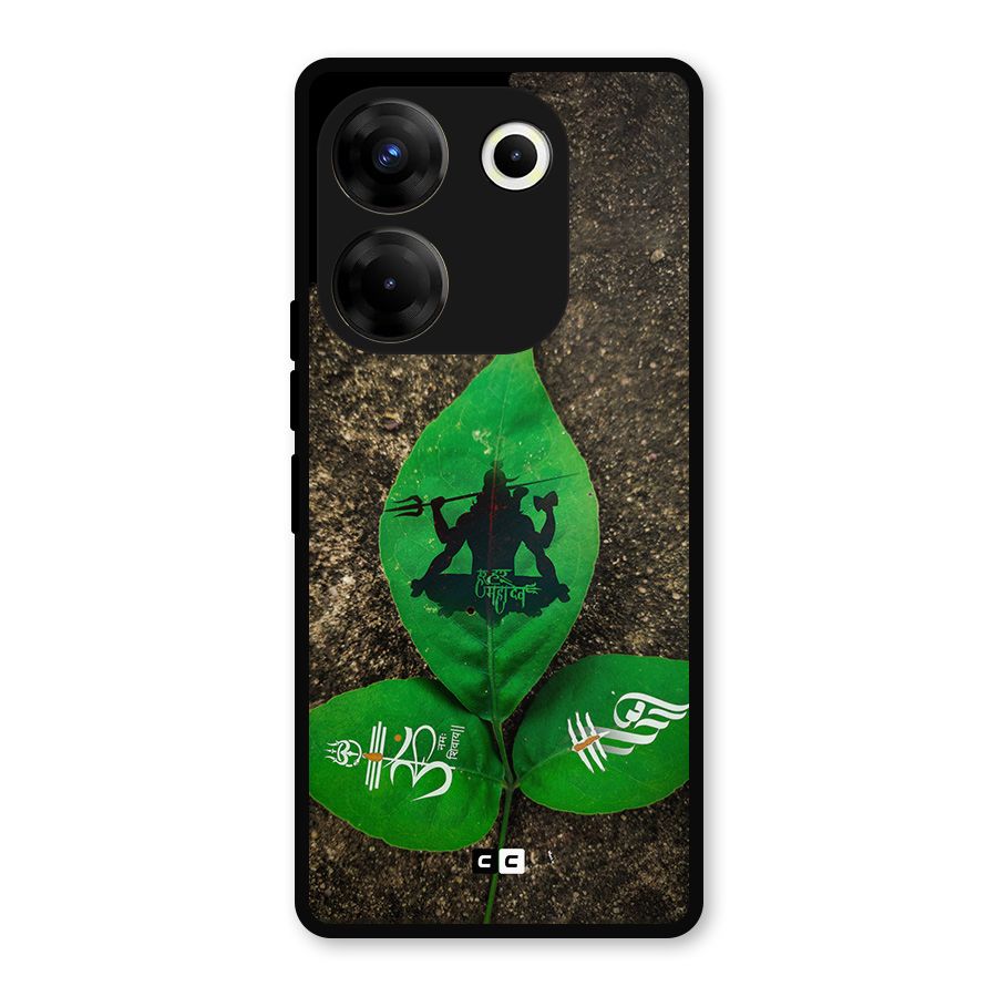 Green Leaf Shiva Metal Back Case for Tecno Camon 20 Pro