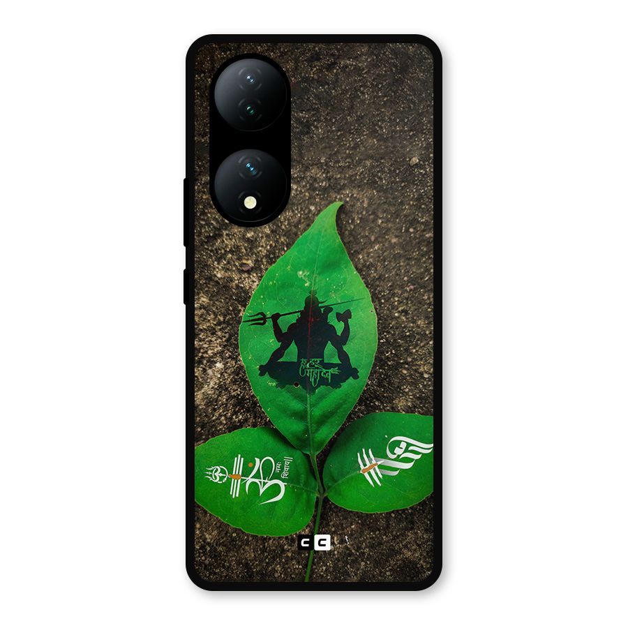 Green Leaf Shiva Metal Back Case for Vivo T2
