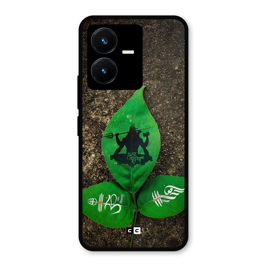 Green Leaf Shiva Metal Back Case for Vivo Y22