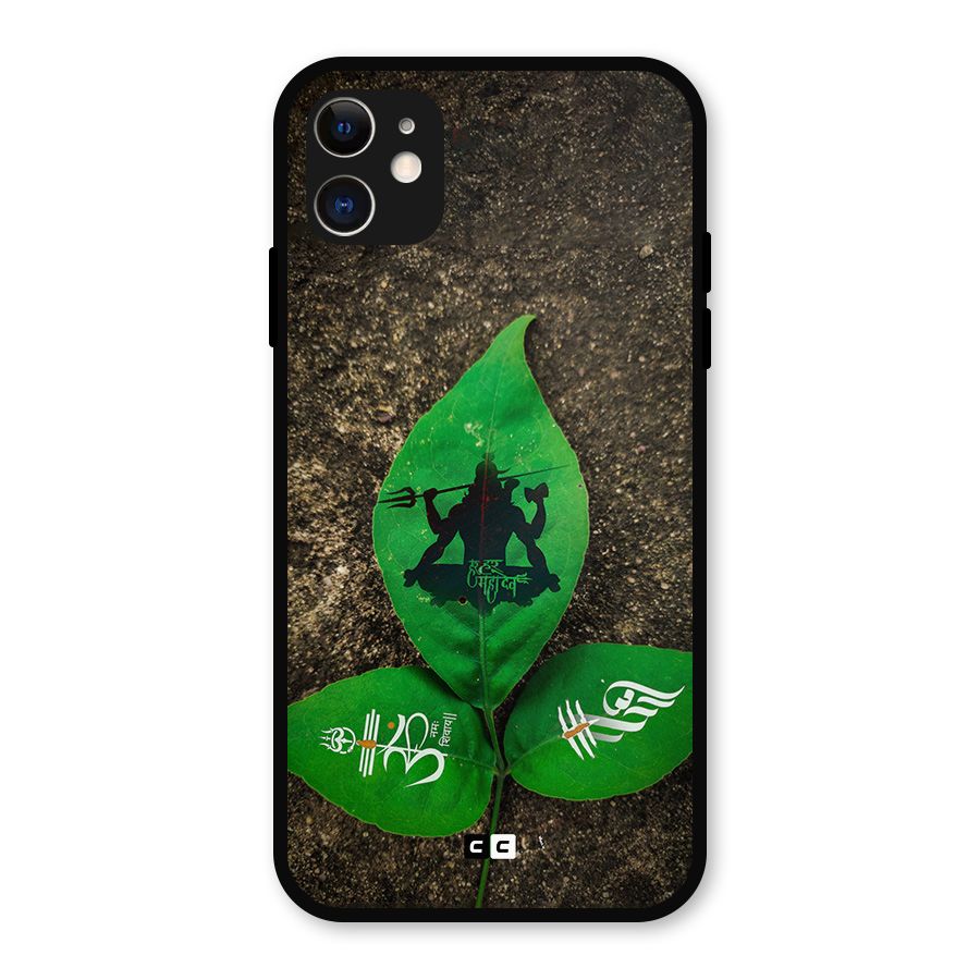 Green Leaf Shiva Metal Back Case for iPhone 11