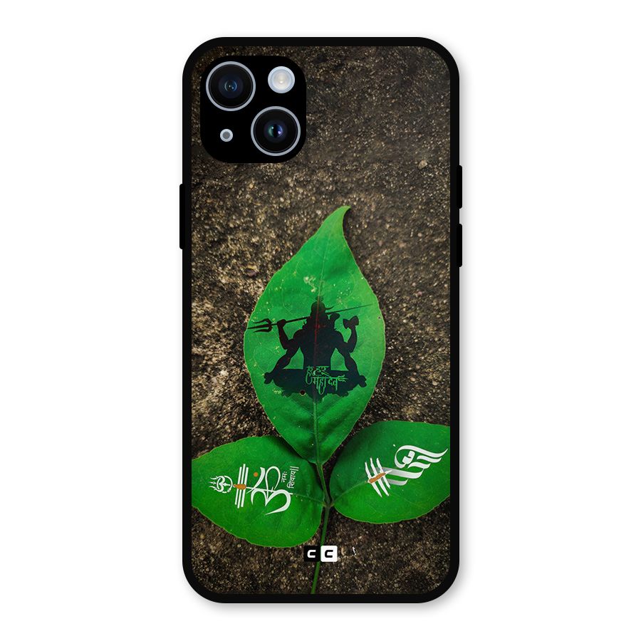 Green Leaf Shiva Metal Back Case for iPhone 14