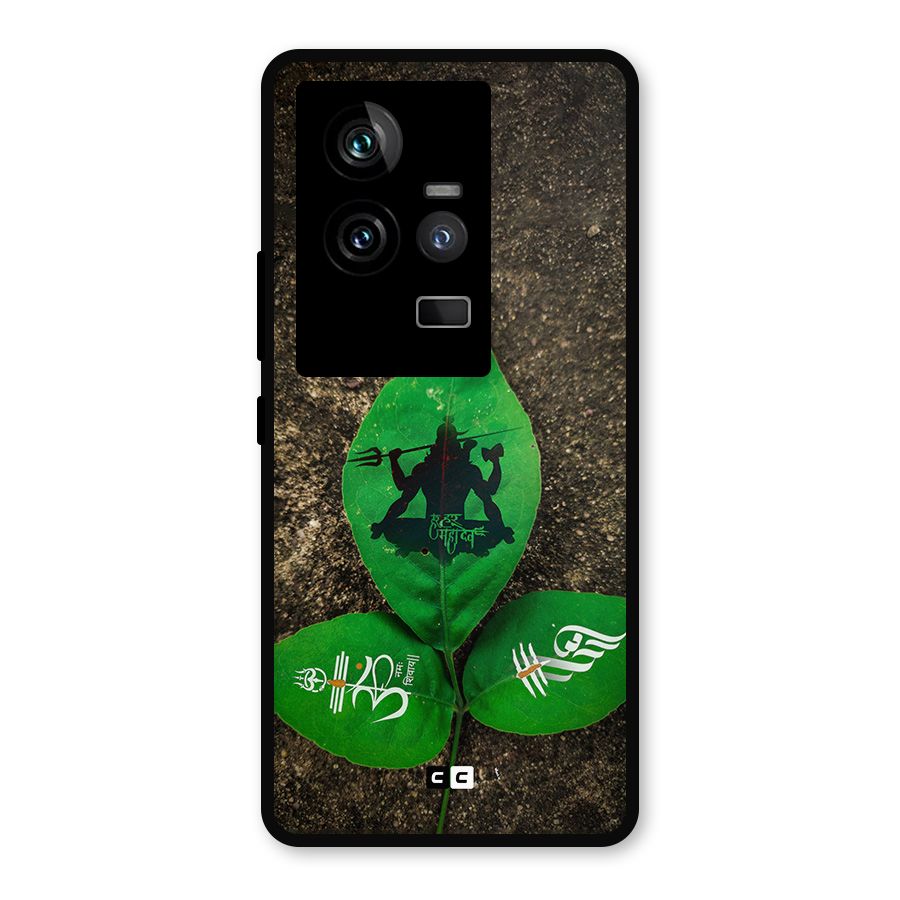 Green Leaf Shiva Metal Back Case for iQOO 11 5G