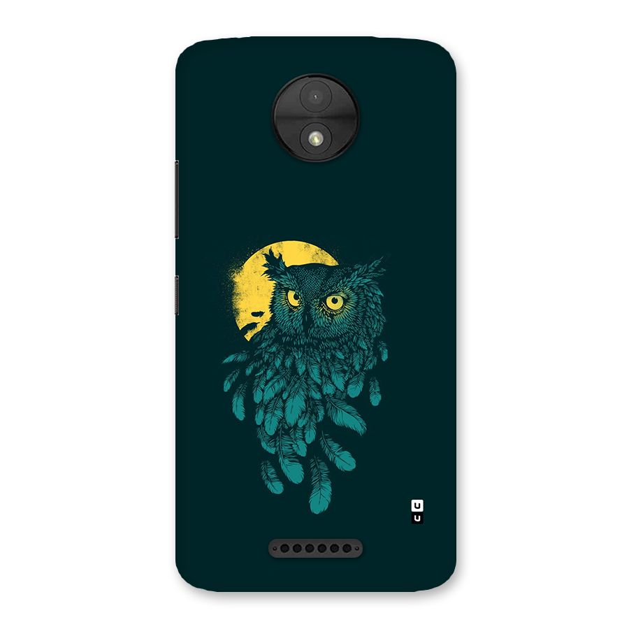 Green Owl Back Case for Moto C