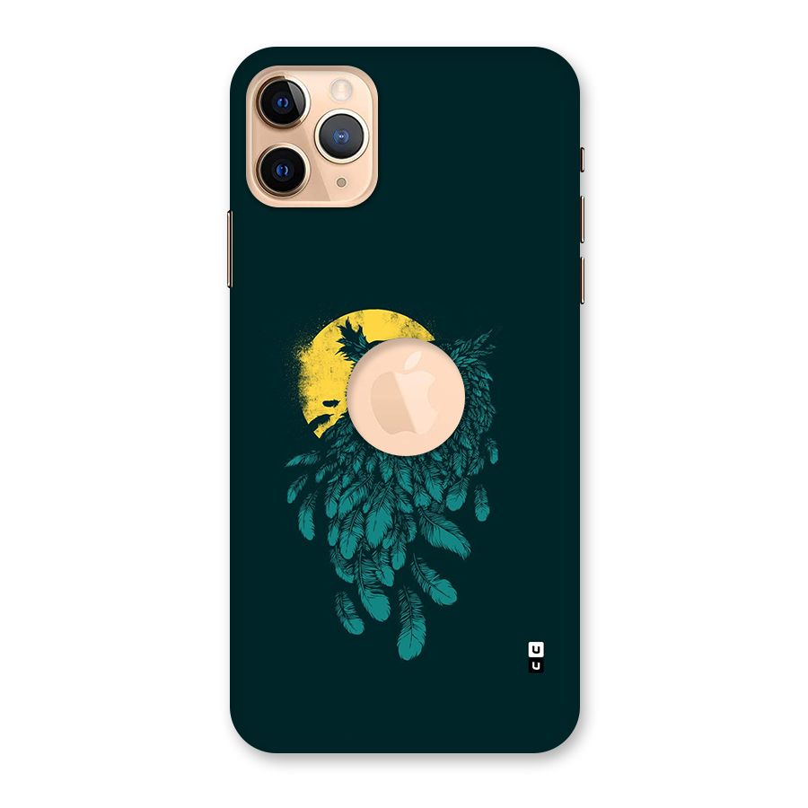 Green Owl Back Case for iPhone 11 Pro Max Logo Cut