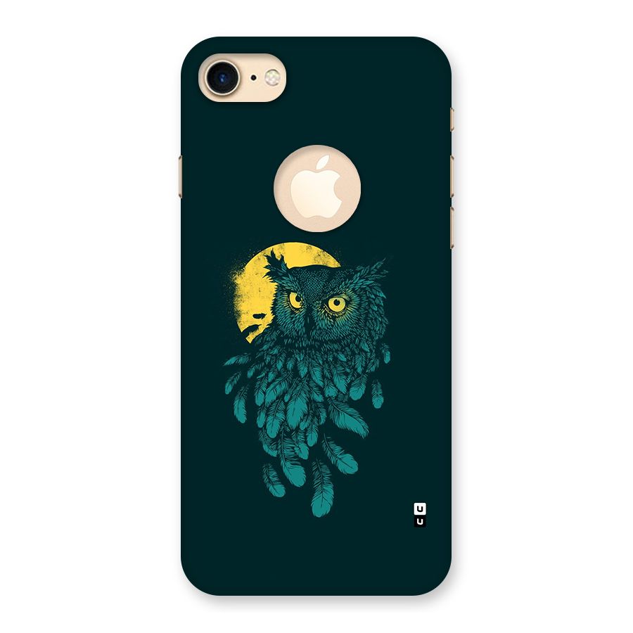 Green Owl Back Case for iPhone 7 Logo Cut