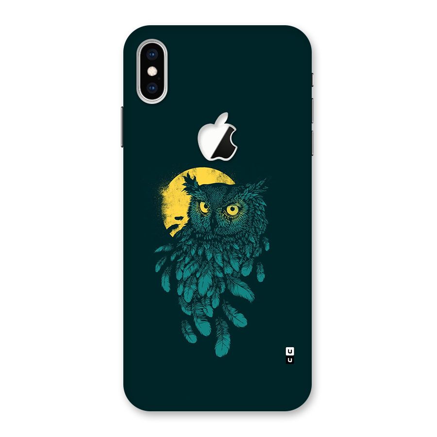Green Owl Back Case for iPhone XS Max Apple Cut