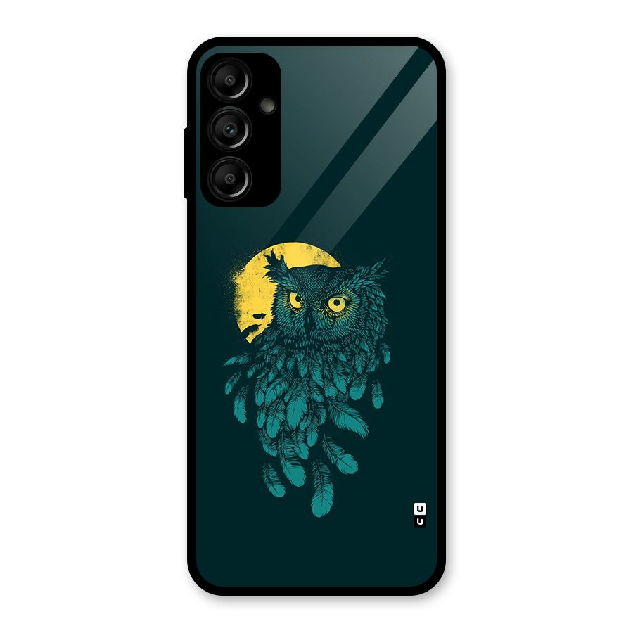 Green Owl Glass Back Case for Galaxy A14 5G