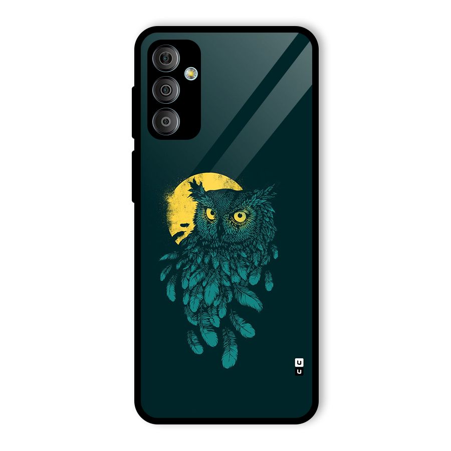 Green Owl Glass Back Case for Galaxy F23