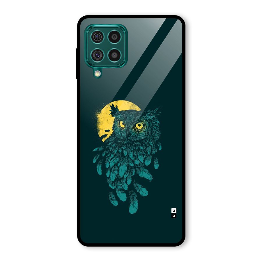 Green Owl Glass Back Case for Galaxy F62