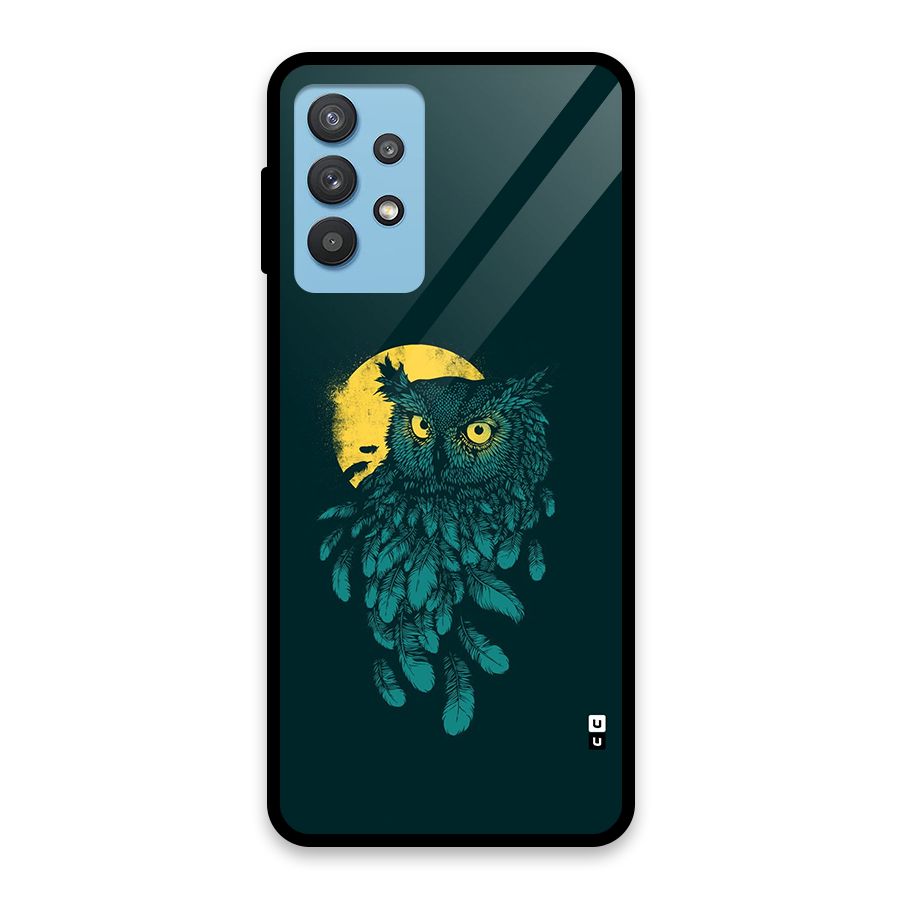 Green Owl Glass Back Case for Galaxy M32 5G