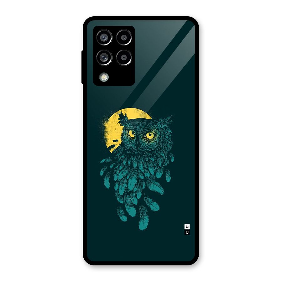 Green Owl Glass Back Case for Galaxy M53 5G
