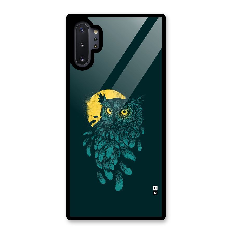 Green Owl Glass Back Case for Galaxy Note 10 Plus