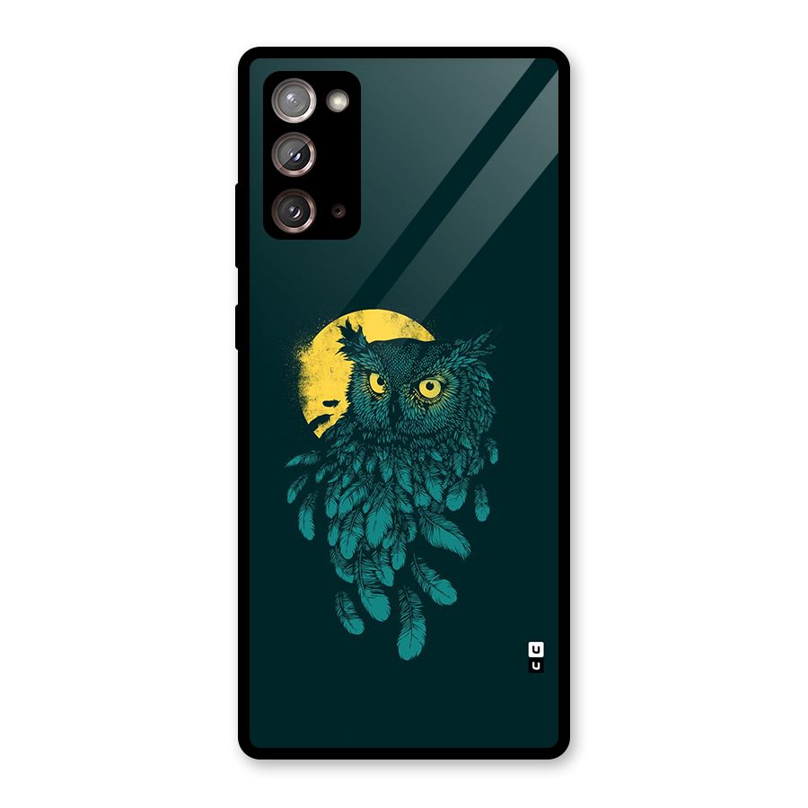 Green Owl Glass Back Case for Galaxy Note 20