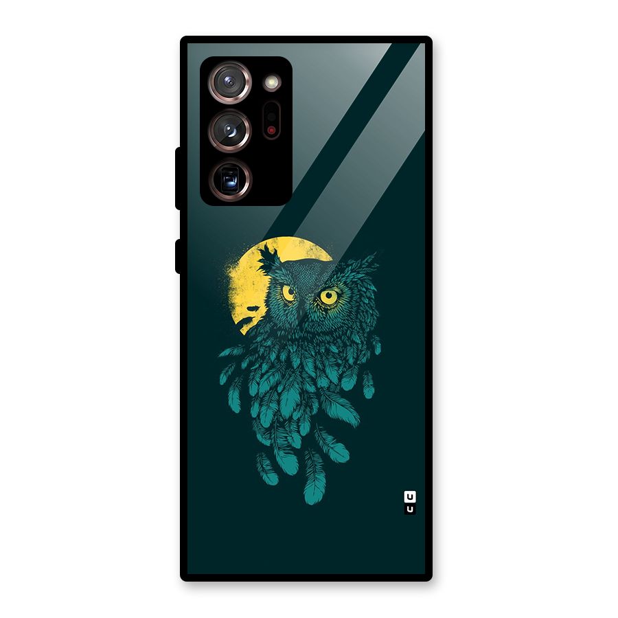 Green Owl Glass Back Case for Galaxy Note 20 Ultra