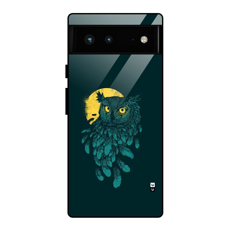Green Owl Glass Back Case for Google Pixel 6