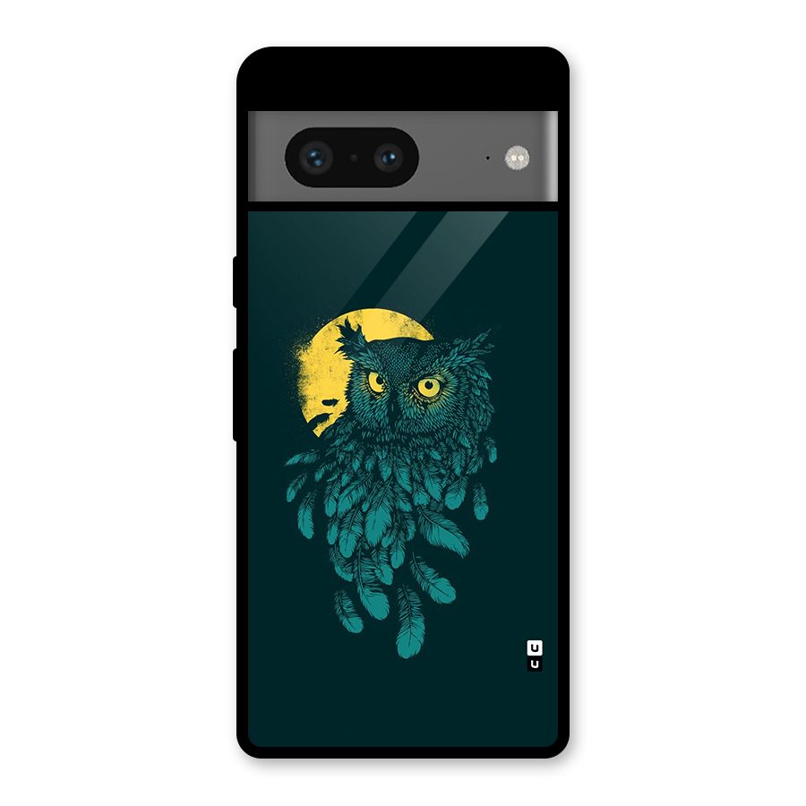 Green Owl Glass Back Case for Google Pixel 7