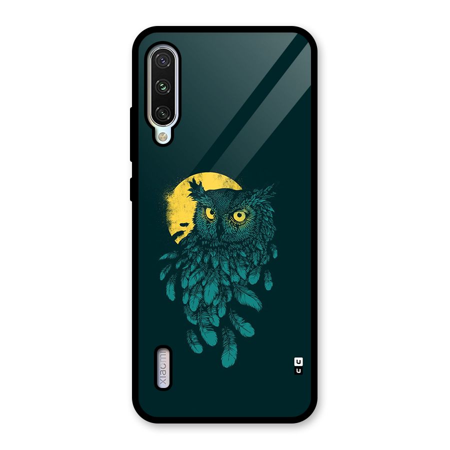 Green Owl Glass Back Case for Mi A3