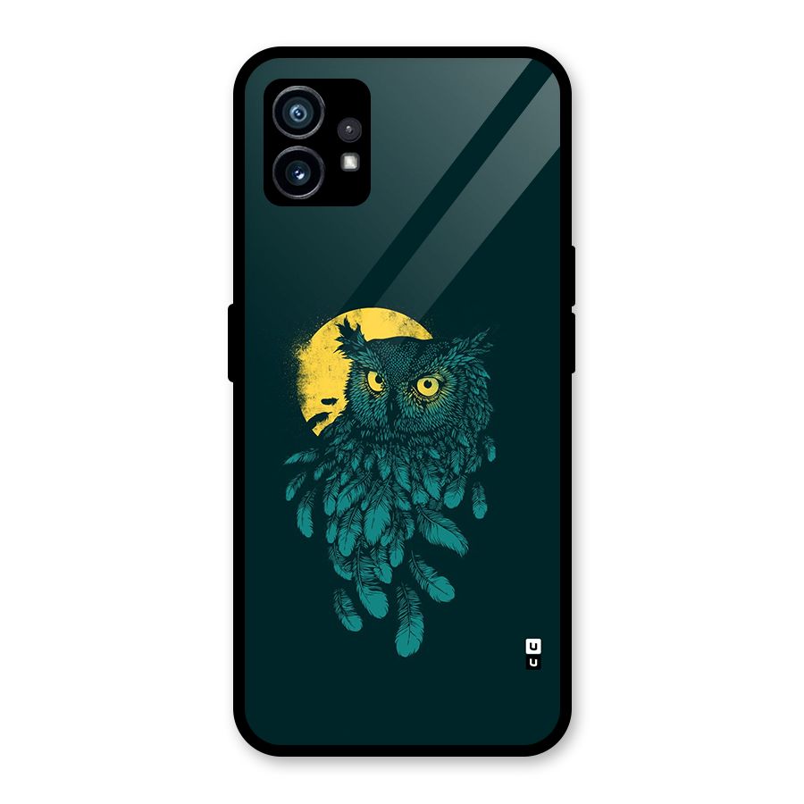 Green Owl Glass Back Case for Nothing Phone 1