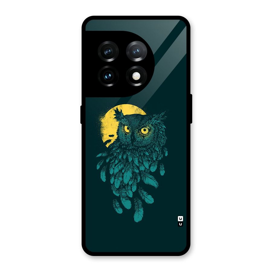 Green Owl Glass Back Case for OnePlus 11
