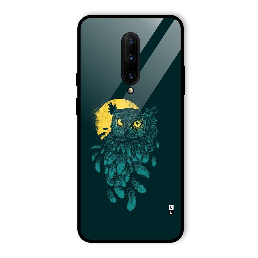 Green Owl Glass Back Case for OnePlus 7 Pro