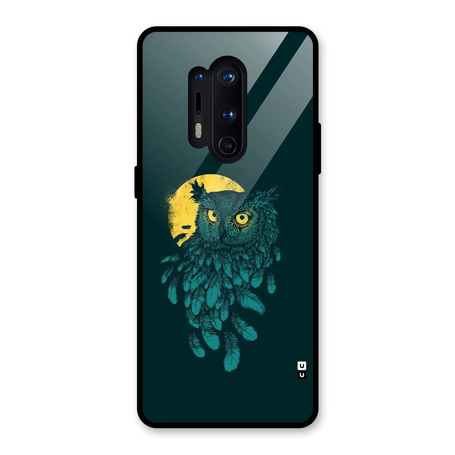 Green Owl Glass Back Case for OnePlus 8 Pro