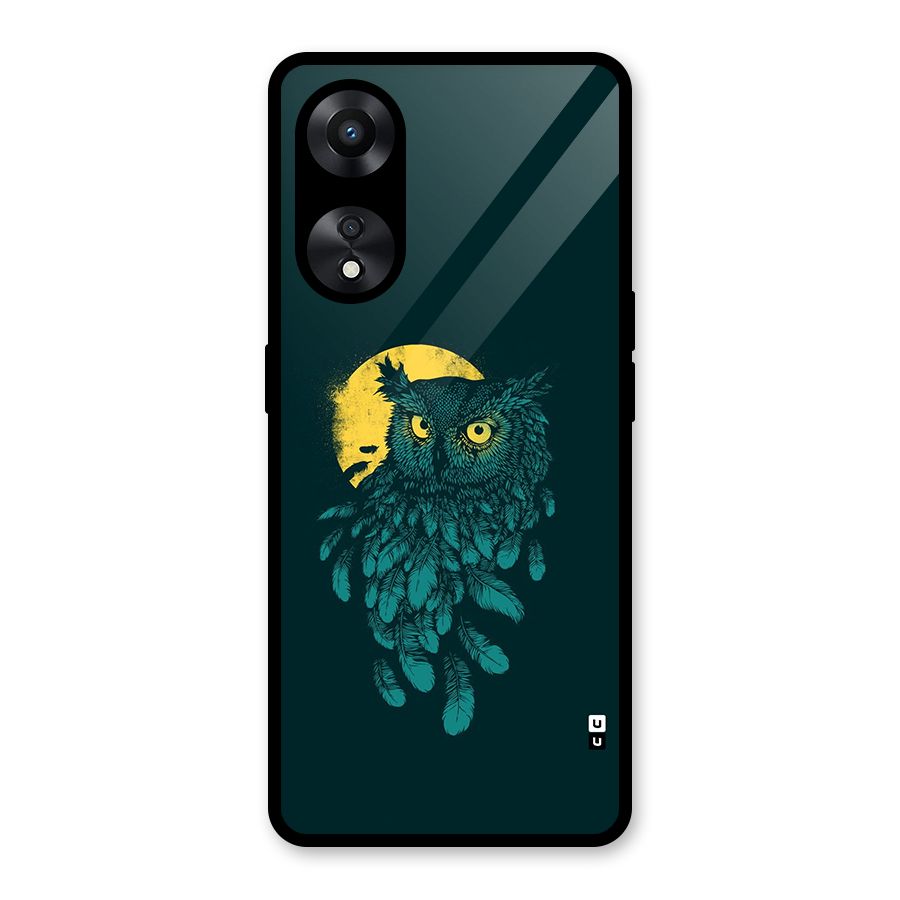 Green Owl Glass Back Case for Oppo A78