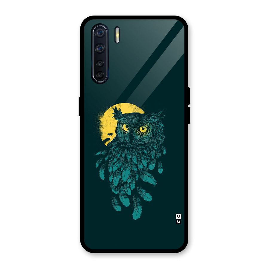 Green Owl Glass Back Case for Oppo F15