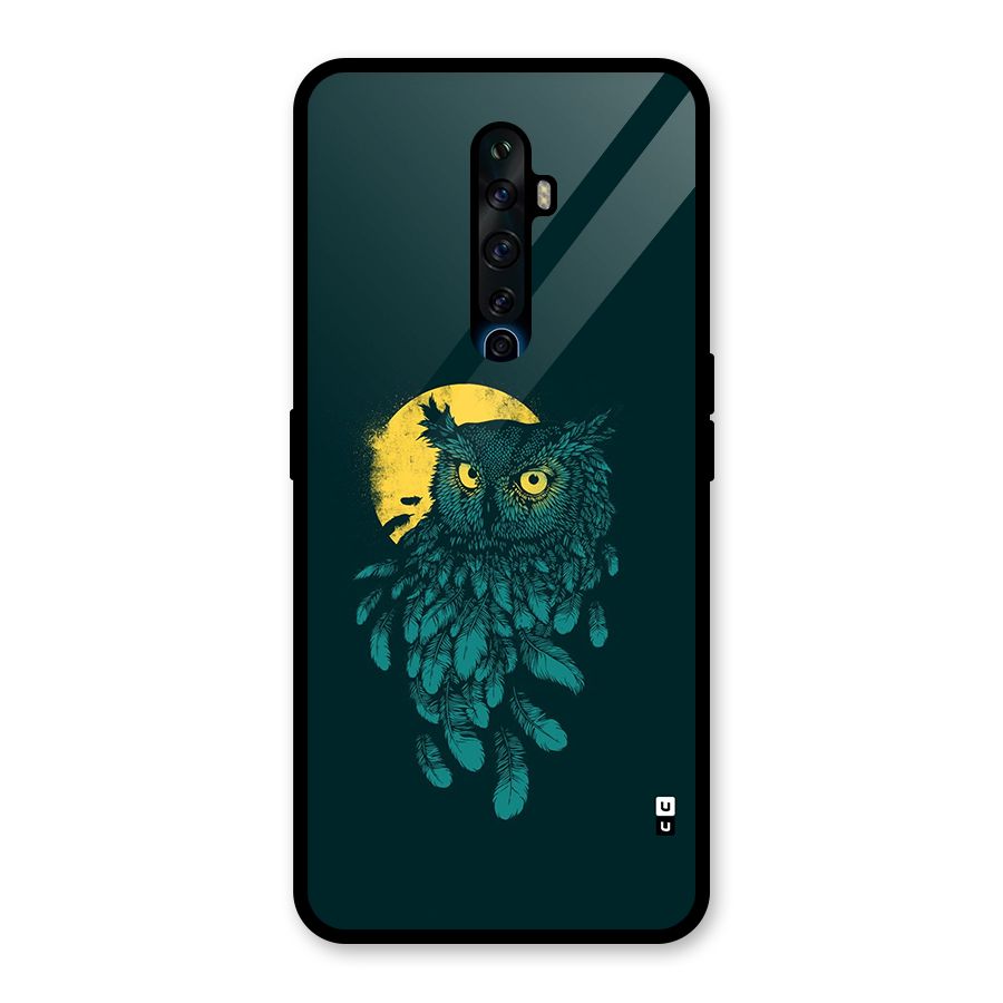 Green Owl Glass Back Case for Oppo Reno2 Z