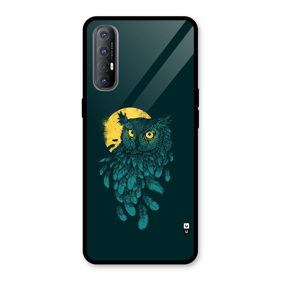 Green Owl Glass Back Case for Oppo Reno3 Pro